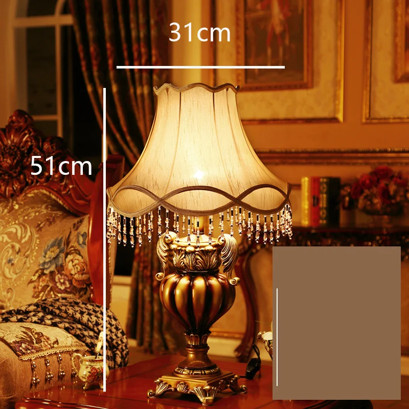 51cm High B Model Роскошная настольная лампа в ретро-стиле из коричневой и белой смолы, роскошная прикроватная лампа для спальни, скульптура из смолы, E27, декоративная лампа, Abajur Led - Цвет абажура: 51cm High B Model