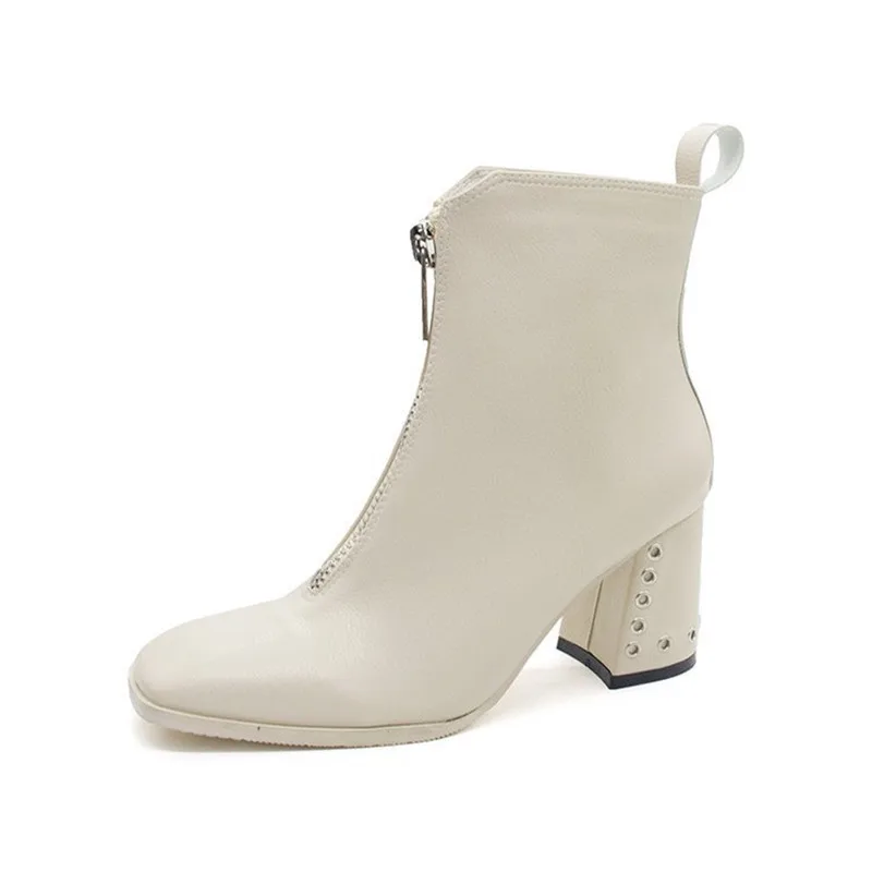 Новые ботинки martin женские Уникальные на молнии спереди с квадратным носком