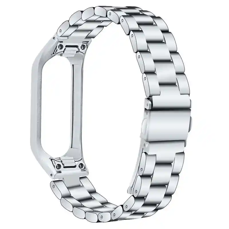 Silver Oulucci сменный металлический ремешок на руку из стали для samsung gear Fit 2 роскошный браслет для часов для samsung Fit e SM - Цвет: Silver