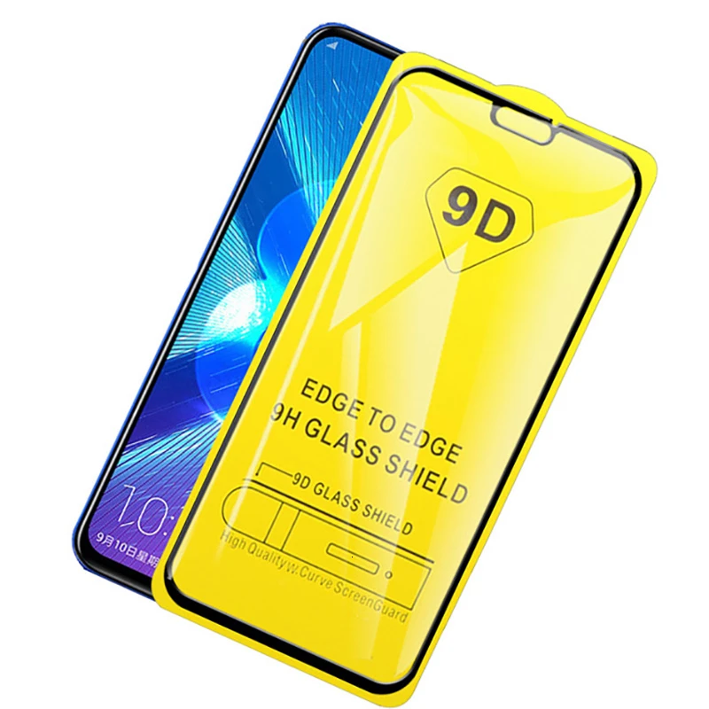 50 шт. 9D закаленное стекло для huawei Honor 9X 9Lite V9 9i 2018 10i 10 20S 20 Pro 20i полное покрытие