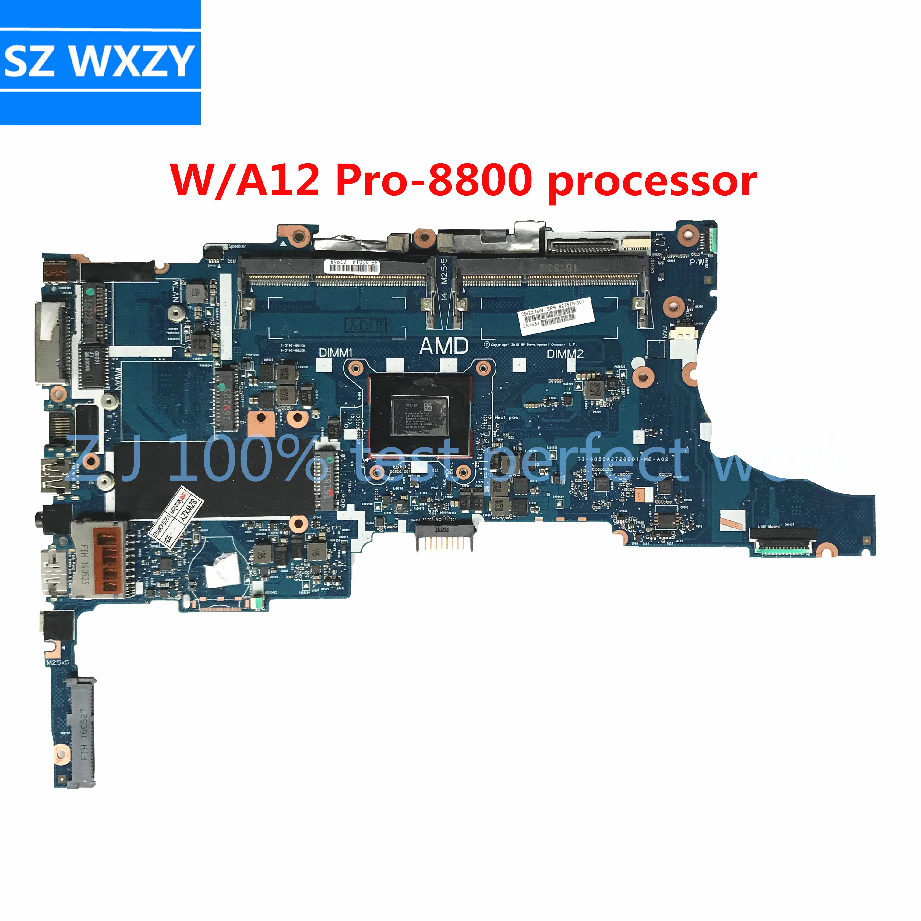 Материнская плата для ноутбука HP EliteBook 745 G3 845 827576 001 с процессором A12 Pro 8800 501 мб 100%