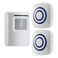 motion sensor alarm wireless driveway alert home security system human body induction smart doorbell sensor and receiver