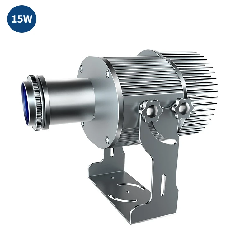 

15W Silver HD Projector Light Outdoor Logo Light High Definition Outdoor Use Led Gobo Dispaly For Advertising Logo Projector.