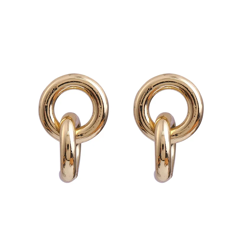 

Gold Color Minimalist Round Stud Earrings For Girl Simple Circle Clip Earring Without Piercing Pendientes Boucle D Oreille