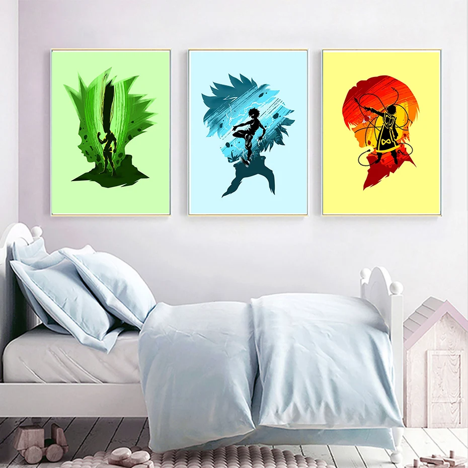 Японское аниме HUNTER×HUNTER постер GON · FREECSS Killua Zoldyck Hisoka живопись настенное Искусство