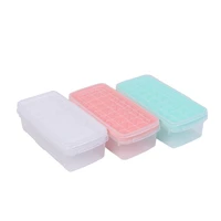 siliconepp ice cube tray with lid ice cube mold square shape ice cube maker with storage box and shovel kitchen bar tool