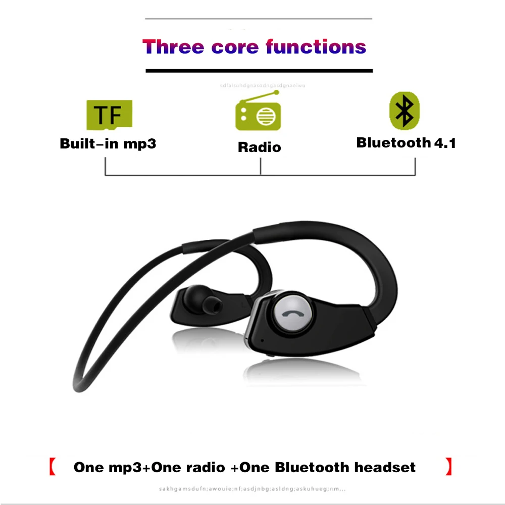 Bluetooth наушники Mp3 музыкальный плеер Спортивные Беспроводные водонепроницаемые