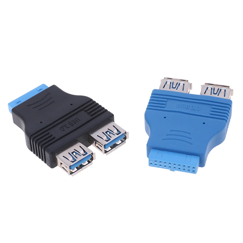 

Motherboard 2 Ports USB 3.0 A Female to 20 Pin Header Female Connector Adapter USB 3.0 Compatible Data Transfer Rate of 4.8 Gbps