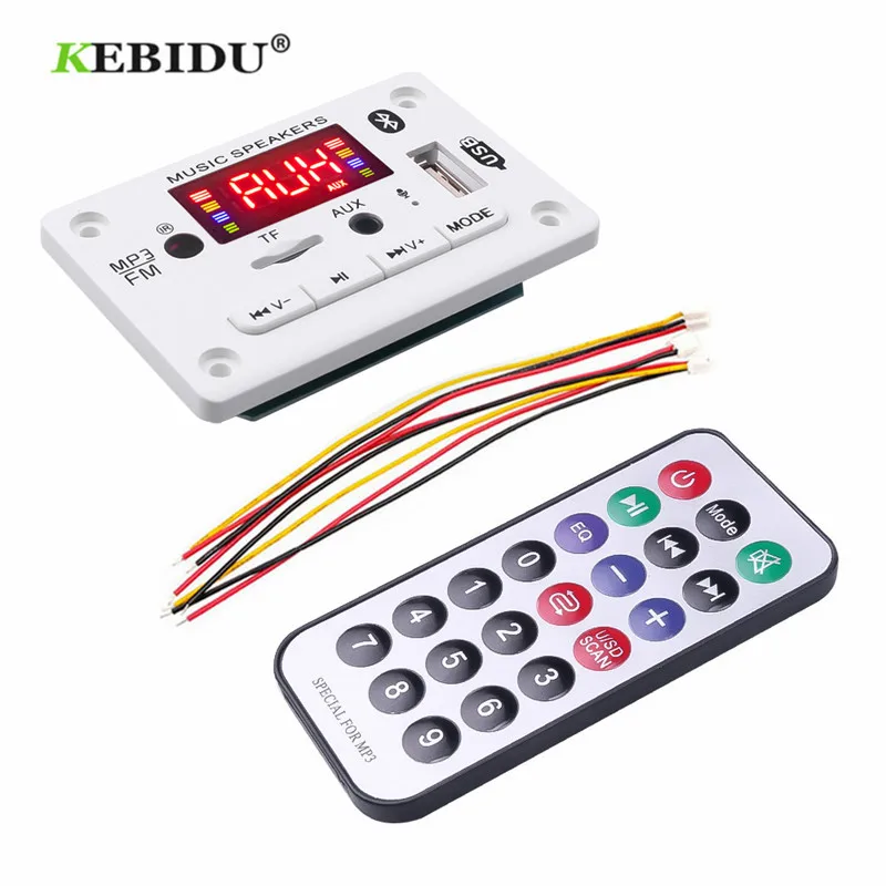 DC 5V 12V MP3 плеер декодер плата Bluetooth 5.0 Автомобильный USB модуль записи FM AUX радио для