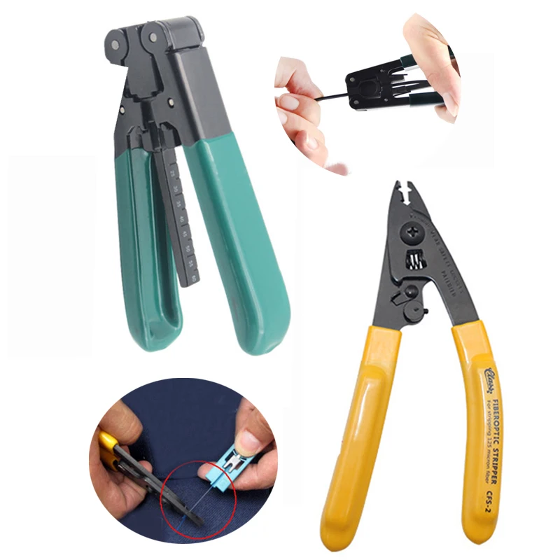 FTTH tool kits 12-In-1 Miller's Fiber-Optic-Tool-Kit Power-Meter VFL Cleaver FC-6S Fibra Optica | Мобильные телефоны и