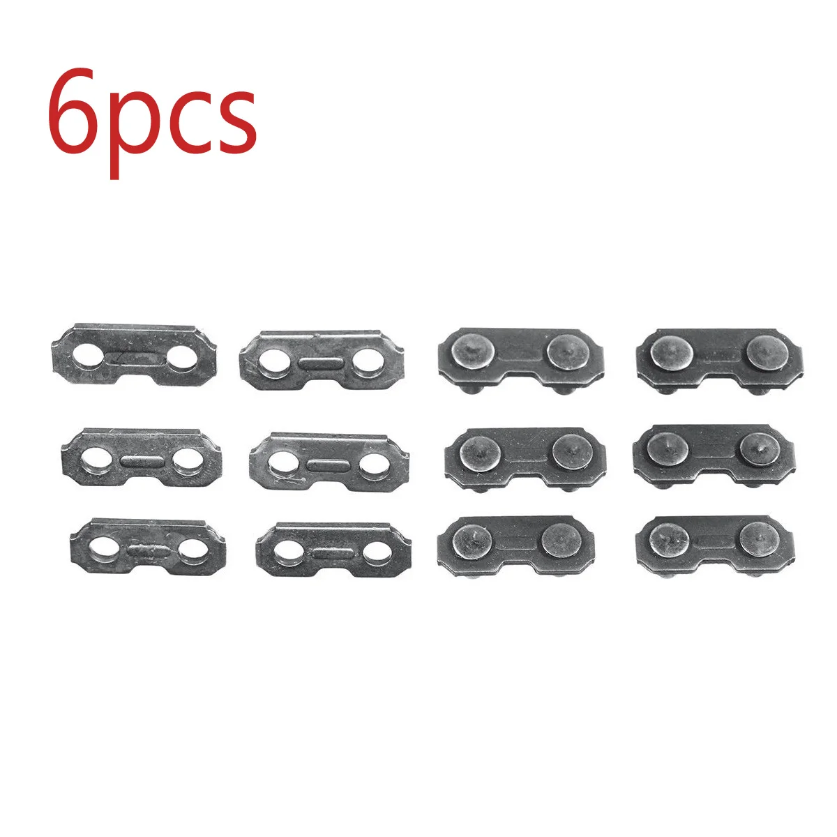 

6pcs/set New 3/8 .063 Chainsaw Chain Repair Replacement Joining Links 17.5x6.9mm