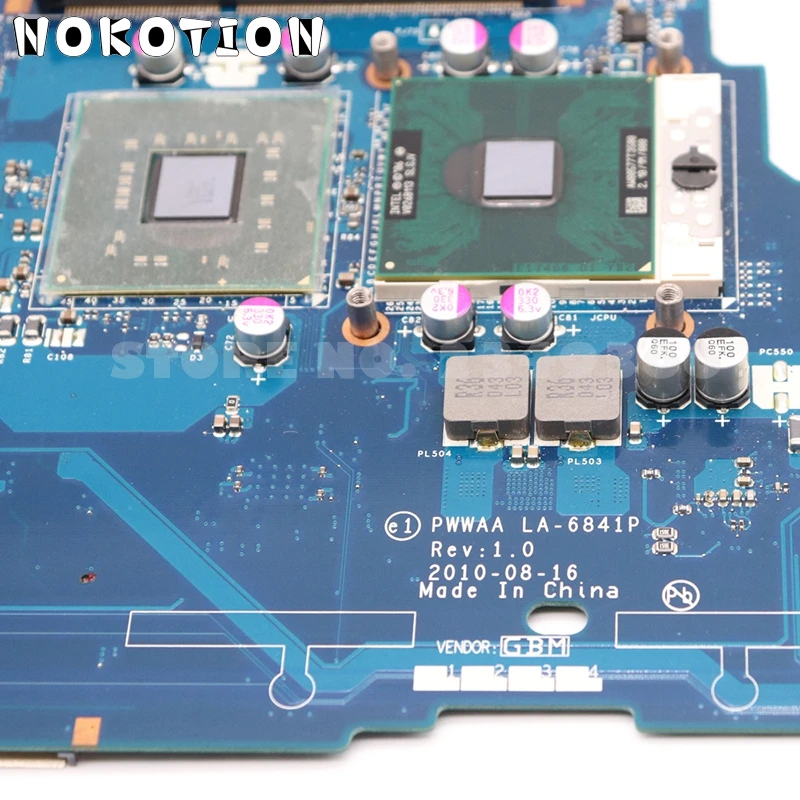 NOKOTION для Toshiba Satellite C660 Материнская плата ноутбука K000111590 PWWAA LA-6841P основная плата GL40 DDR3 процессор