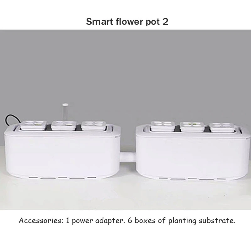 Smart flower pot 2 Автоматическое оборудование для полива без почвы для внутреннего водная культура коробка горшок для рассады балкон настольное Выращивание овощей коробка - Цвет: Smart flower pot 2