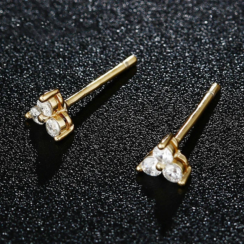 Форзац кубический цирконий геометрической формы 14 К золото 100% 925 пробы