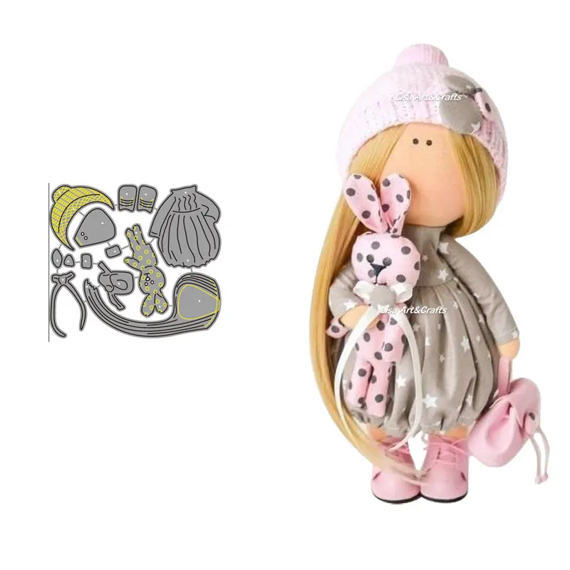 

Doll Girl Dies Fashion Little Girl Metal Cutting Dies Stencil DIY Scrapbooking Embossing Card Making Craft Mold