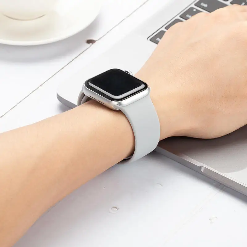 8 Ремешок для Apple Watch 38 мм 40 мм 42 мм 44 мм силиконовый ремешок IWatch Замена для Apple Watch серии 4,3, 2 38 мм 44 мм 81009 - Цвет ремешка: 8