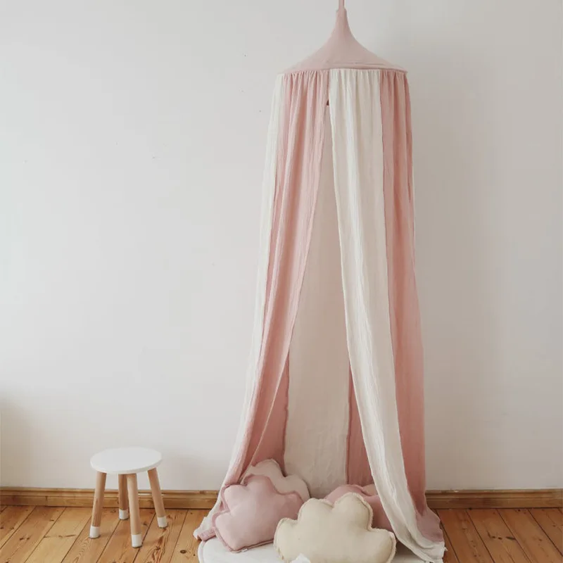 

Baby Bed Curtain Children Room Decoration Crib Netting Baby Tent Cotton Hanging Canopy Dome Baby Mosquito Net Photography Props
