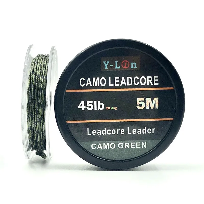 5m поводок Карп рыболовная леска Leadcore крюка камуфляж буровые установки для волос
