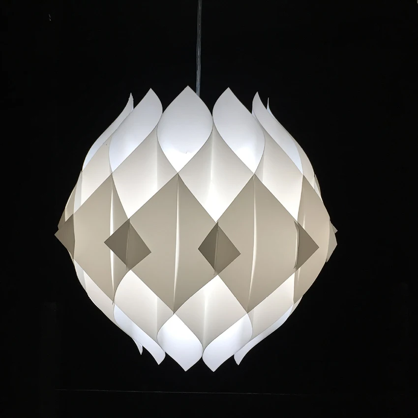 PP Pendant Lampshade Suspension Ceiling Pendant Chandelier Light Shade Lamp DIY Square Roll Lampshade for Living Room abat jour