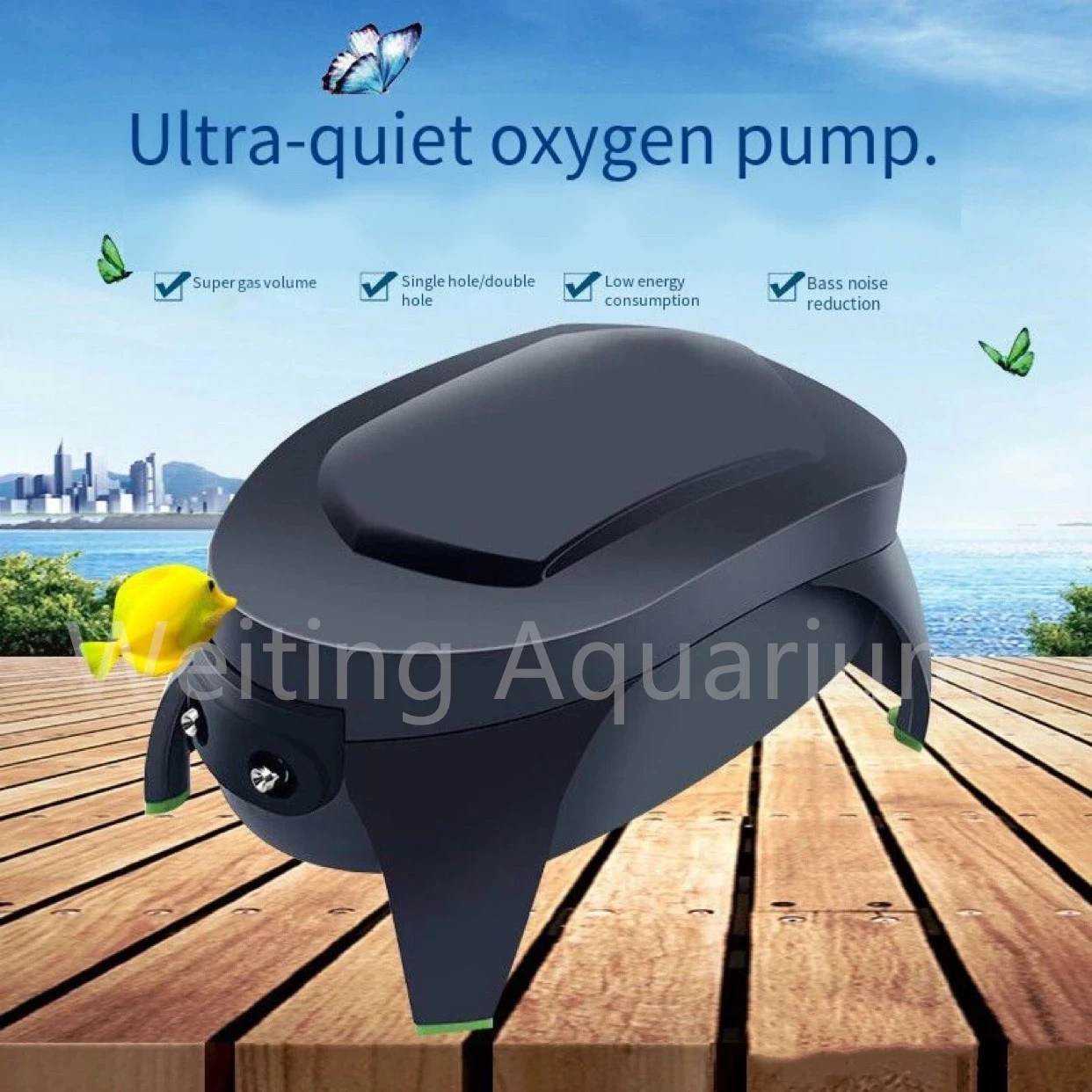 

Fish tank oxygen pump ultra-quiet fish farming small household high-power flushing oxygen pump oxygenation machine oxygenation p