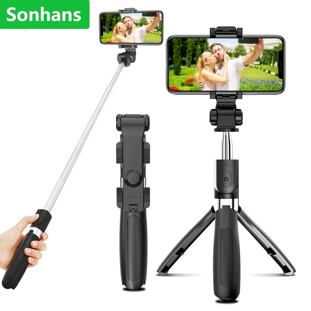 3 в 1 беспроводной Bluetooth палка для селфи Iphone/Android/Huawei мобильный телефон портативный