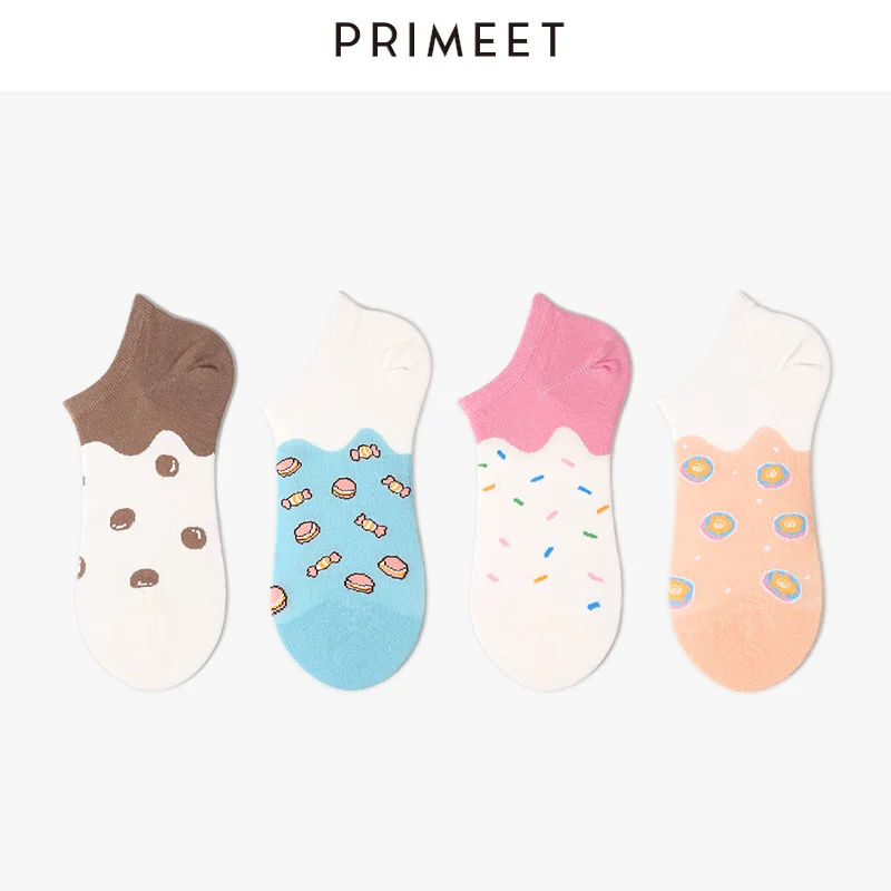 Оригинальные женские носки Primeet модные милые в Корейском стиле карамельных