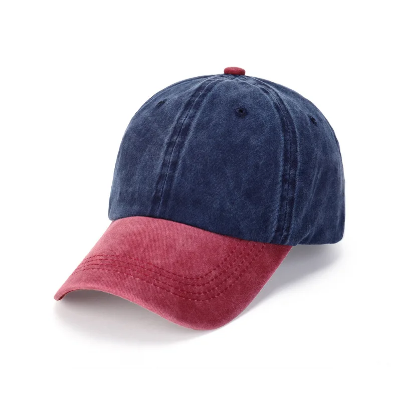

border baseball wash cotton baseball cap men's cap cap spring and summer women's outdoor breathable color matching hat