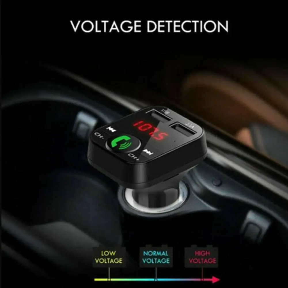 Автомобильный комплект громкой связи беспроводной Bluetooth fm-передатчик ЖК MP3-плеер USB зарядное устройство 2.1A автомобильные аксессуары Handsfree Авто fm-модулятор