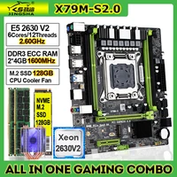 lga 2011 all in one x79 motherboard kit xeon e5 2630 v2 cpu 8gb ddr3 ram 128gb nvme m 2 ssd cooling pc mother board 2011