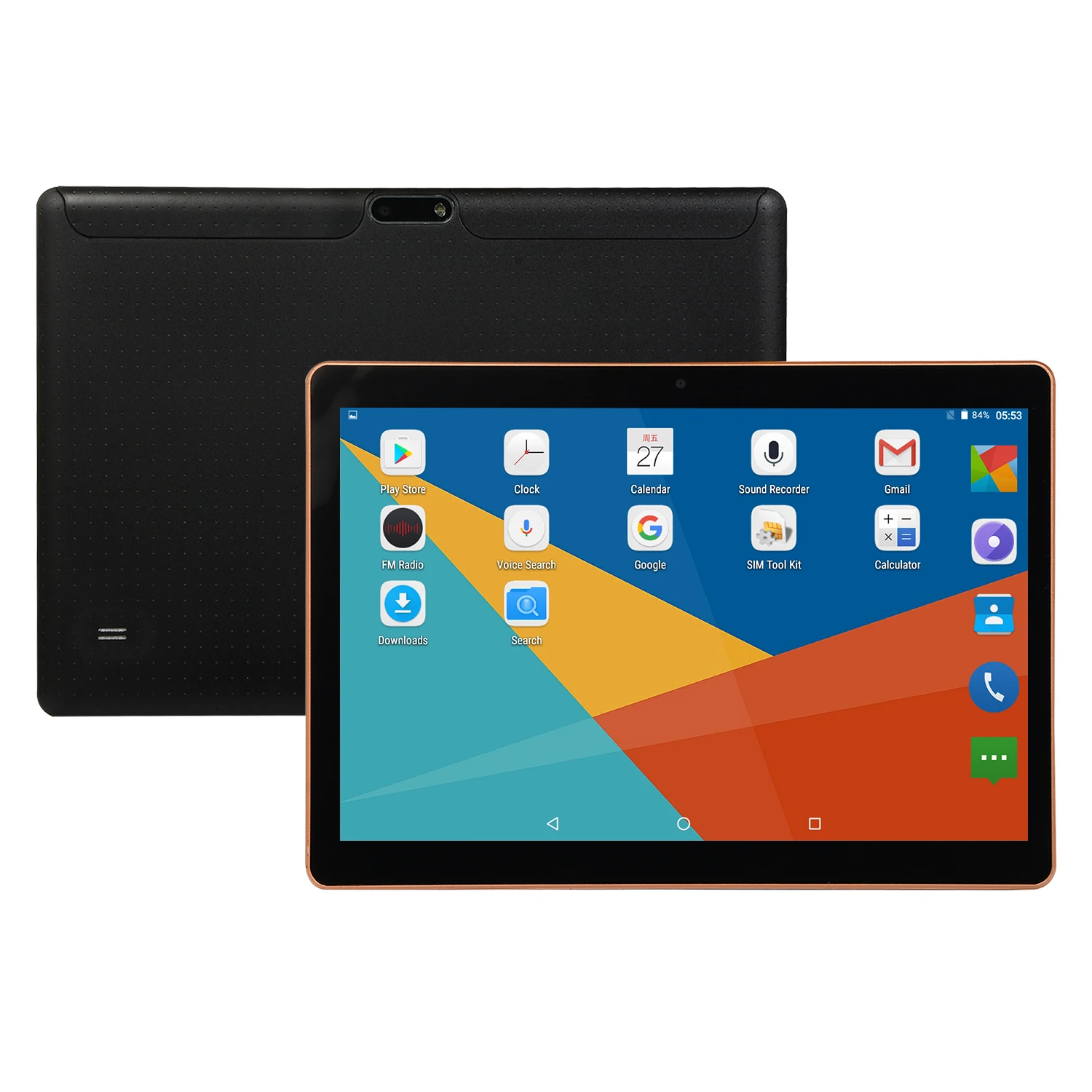 black 10 дюймов Android8.0 планшетный ПК Восьмиядерный Мощный 6 ГБ ОЗУ 64 Гб ПЗУ IPS Двойная sim-карта телефонный звонок Tab телефон ПК планшеты - Комплект: black