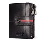 Мужские кошельки из натуральной кожи, мужской кошелек, держатели для кредитных карт, винтажные коричневые кошельки, высокое качество, лучшие бренды