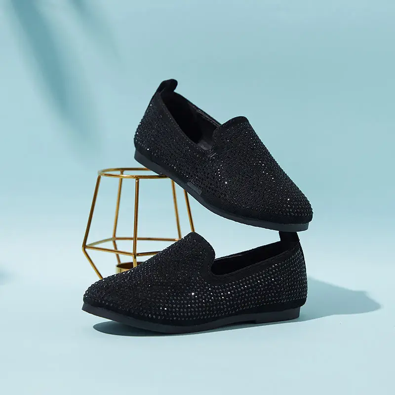 Кожаные Мокасины для мальчиков и девочек широкие Лоферы без застежки