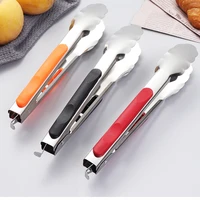stainless steel food tongs kitchen tongs bbq clip salad bread cooking food serving tongs restaurant food folder kitchen tools