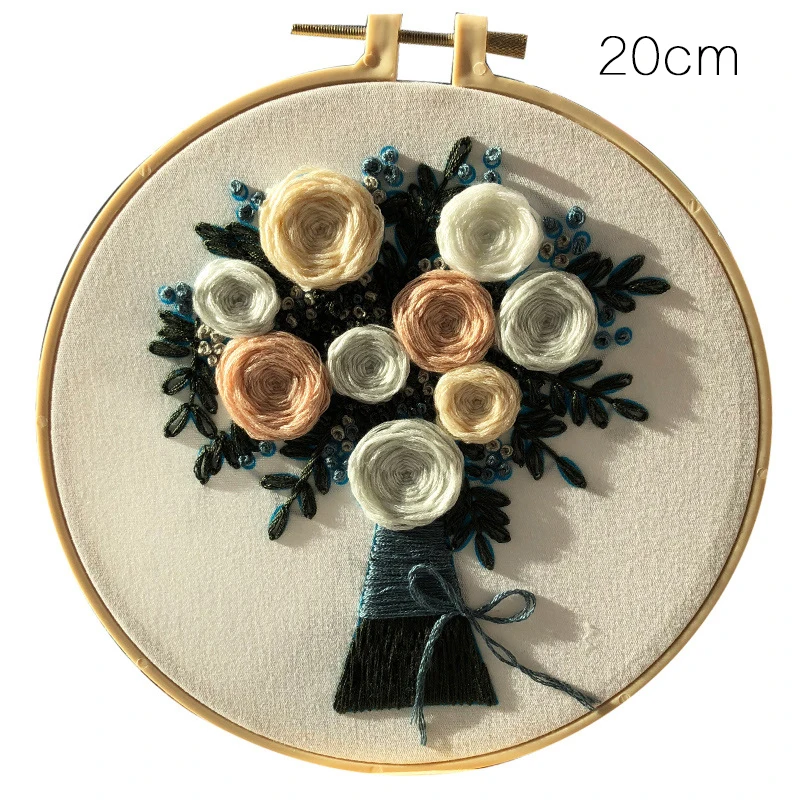 Красивые цветы вышивка материалы посылка DIY рукоделие крестиком поставки