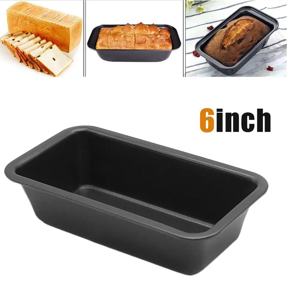 

6 inch Rectangular Toast Bread Mold Non-stick Candy Bread Pan Baking Tool Carbon Steel Long Square Cake Mould Bakeware Tray