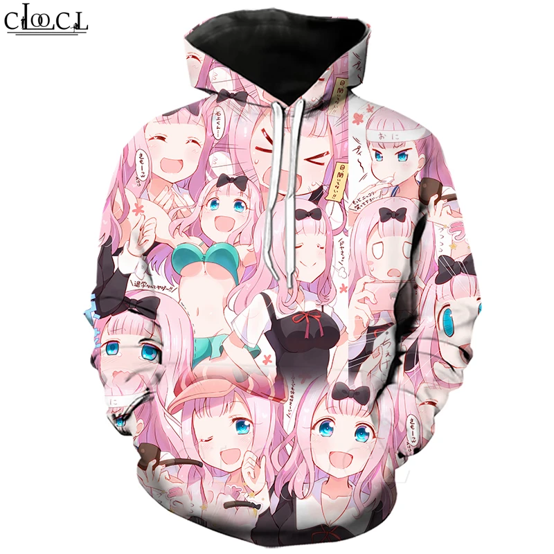 CLOOCL аниме Kaguya Sama Love Is War толстовки для мужчин и женщин 3D принт Fujiwara Chika хиппи костюм