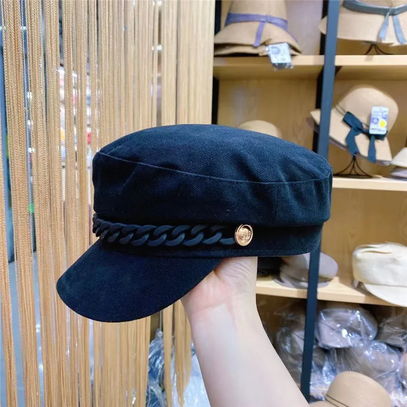 Новинка Женская весенне летняя хлопковая кепка USPOP для газетчика с цепочкой