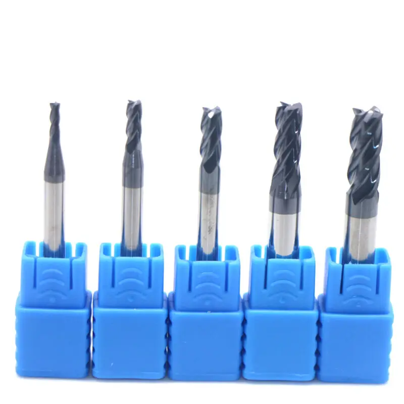 

5pcs Carbide End Mill HRC50 Milling Cutter Drill Bit CNC Engraving Machine Kit