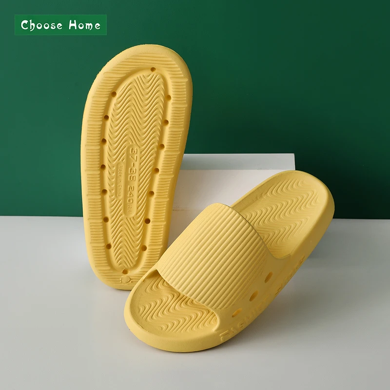 

Women Thick Platform Slippers Summer Beach Eva Soft Sole Slide Sandals Leisure Men Ladies Indoor Bathroom Anti-slip Shoes