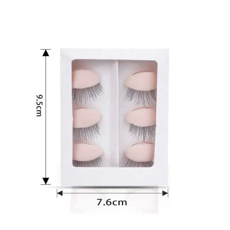 

3Pairs Training Mannequin Kit Eyelashes Mannequin For Eyelashes Extension Practice For Practice Head Mannequin Eyelashes