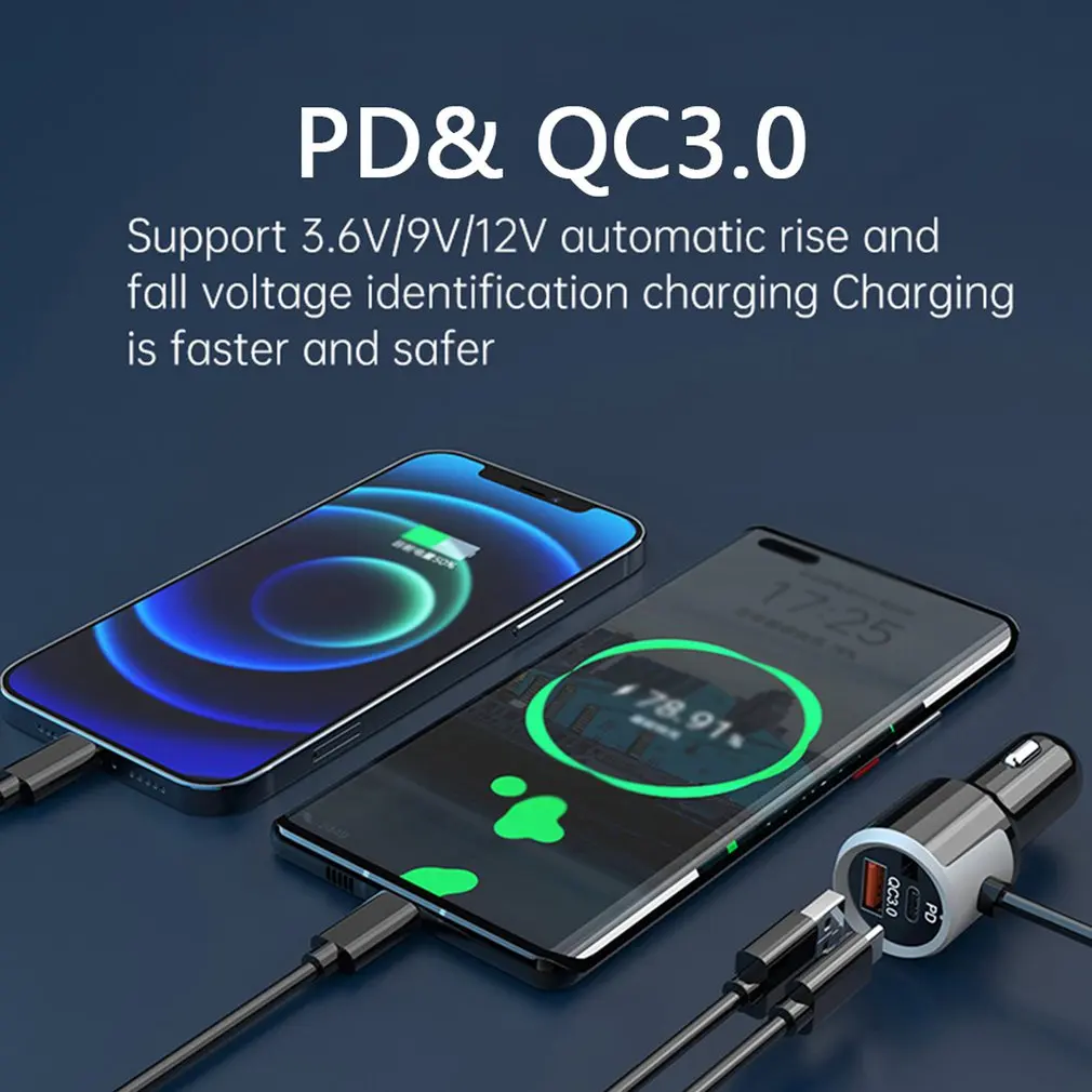 Car Kit FM Transmitter MP3 Player Lossless TF Music Play PD18W QC3.0 Fast Charge Noise Reduction Call |