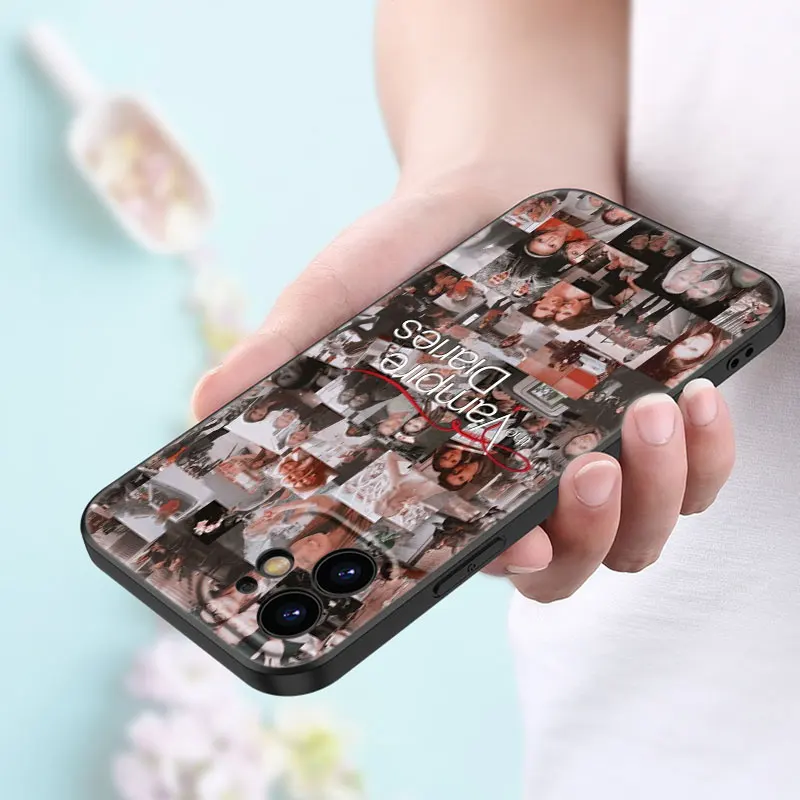 Чехол для телефона "Дневники вампира" для Apple iPhone 13 12 Mini 11 Pro Max XR X XS MAX 6 6S 7 8 Plus 5 5S SE 2020 черного цвета.