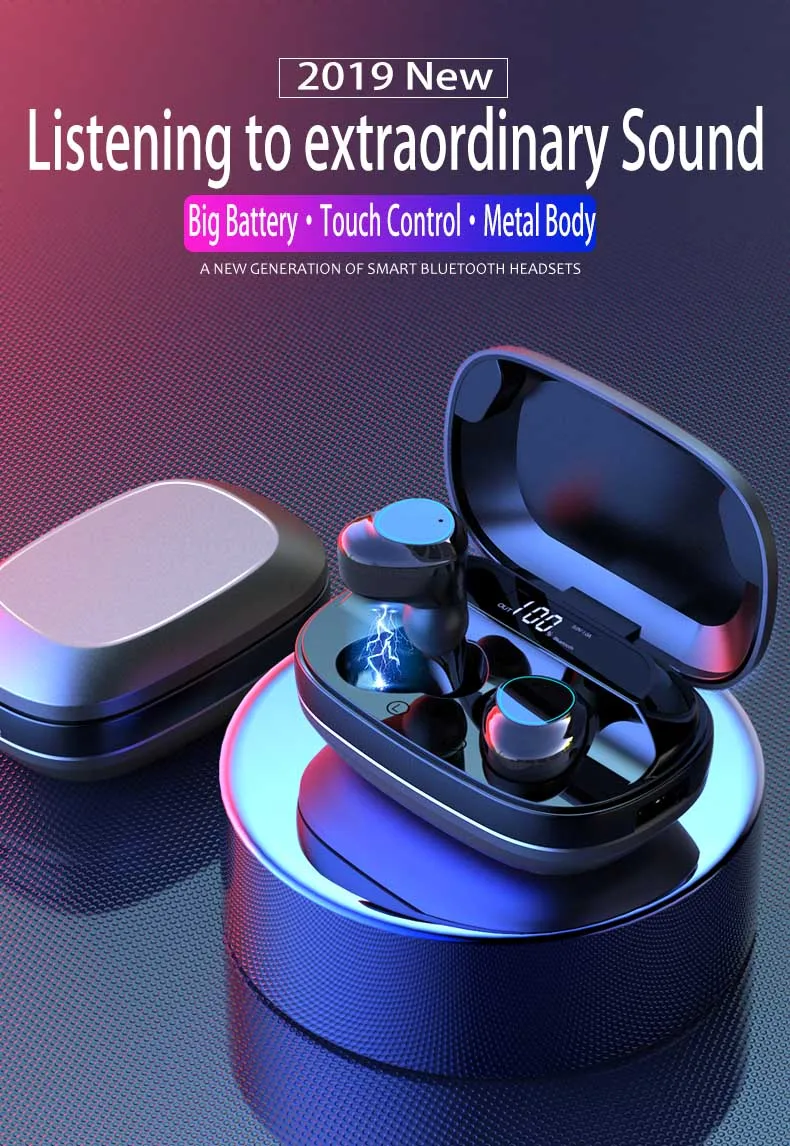 CALETOP G16 TWS 5,0 Bluetooth наушники тяжелый бас 6D стерео HiFi Звук светодиодный дисплей гарнитуры 6000 мАч зарядная коробка IPX7 водонепроницаемый