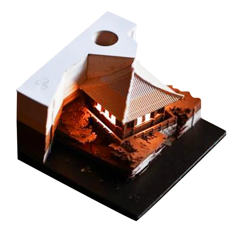 

Omoshiroi Block 3D Notepad Cubes Sticky Note Big Arch Pavilion LED Memo Pad 160Sheets Diary Kawaii Stationary Gift To Girlfried