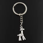 Новый модный брелок 30x16 мм Цветок пятка Олень Подвески DIY мужской серебряный цвет автомобильный брелок кольцо держатель сувенир для подарка