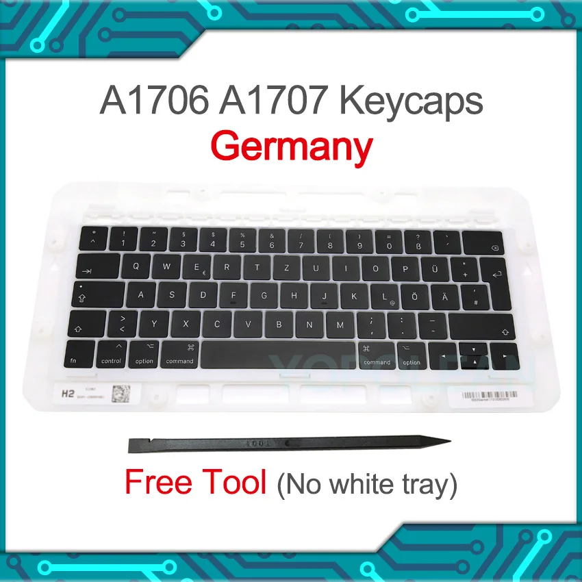 Новая немецкая клавиатура QWERTZ колпачки для клавиш Macbook Pro Retina 13 дюймов 15 A1706 A1707 2016