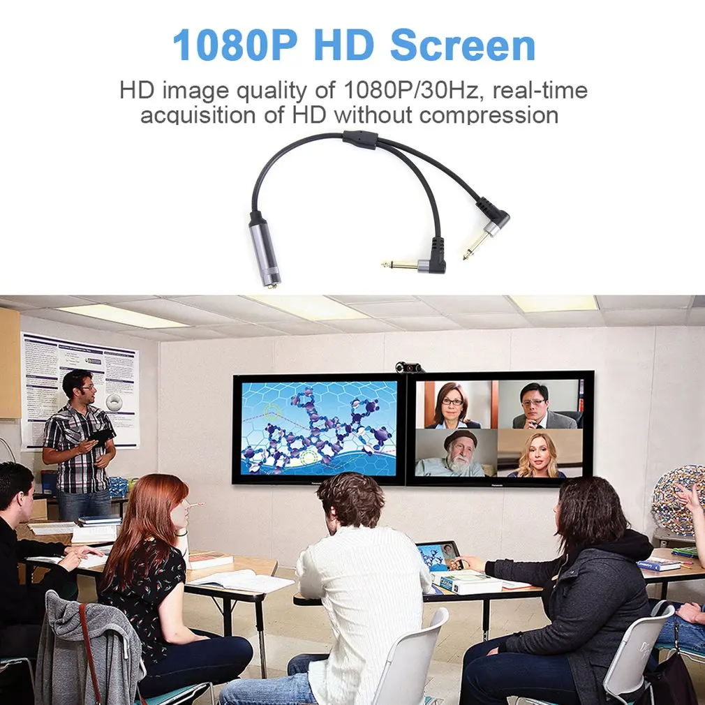 

Gold-plated 6.35 Female-to-male Stereo To Dual 6.5 Mono Guitar Adapter Cable Aluminum Alloy Splitter Adapter Cable