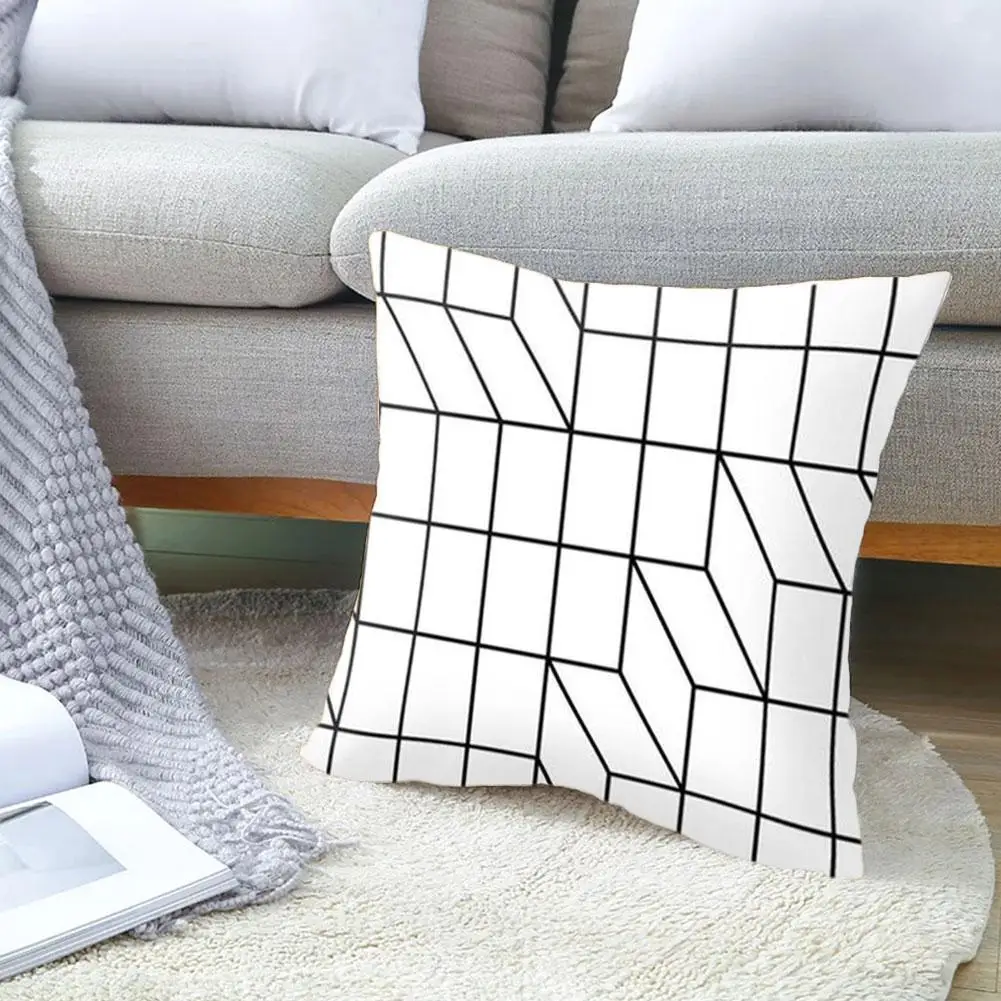 

Nordic Black&White Pillow Case Minimalist Throw Pillow Cover Home Decor Car Cushion Cover Cute Pillow 45*45cm
