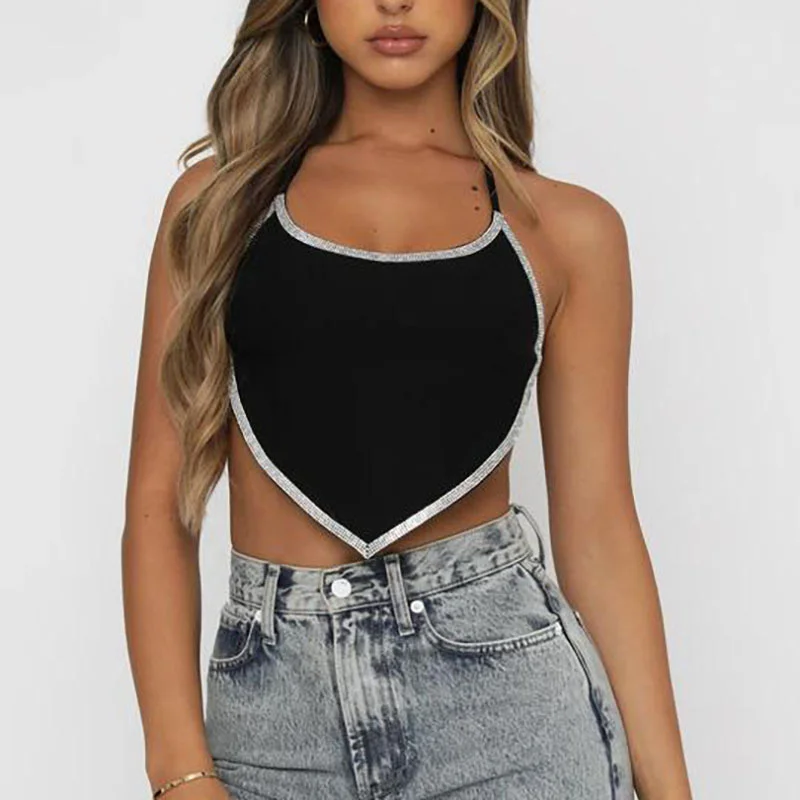 Женский Повседневный жилет CHRONSTYLE с открытой спиной топы трубы облегающая