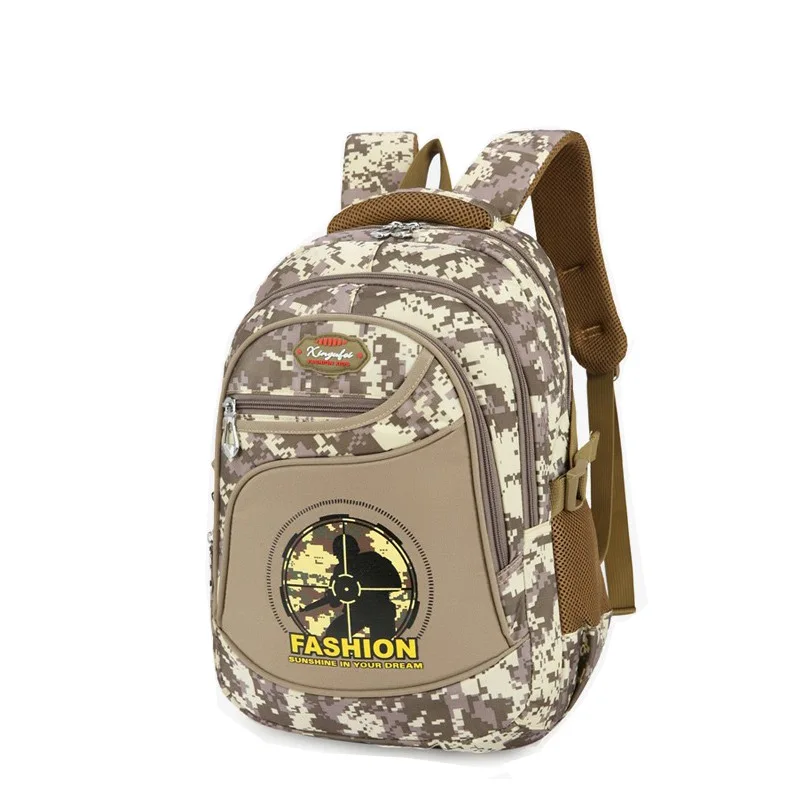 Детские школьные ранцы для мальчиков камуфляжный рюкзак начальной школы